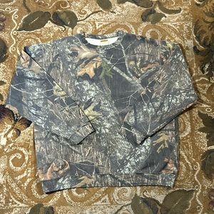 Real tree Camo Crewneck